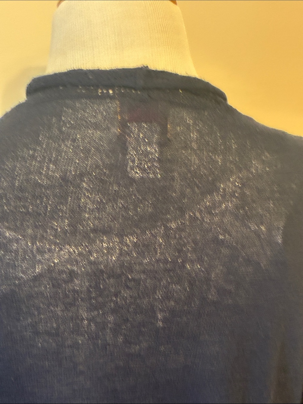 Ruby Rd. Navy Open-Front Cardigan with Eyelet Trim - Picture 6 of 6